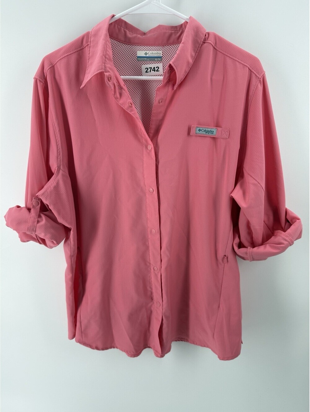 Columbia Women’s PFG Long Sleeve Sz XL, Coral - Picture 9 of 10